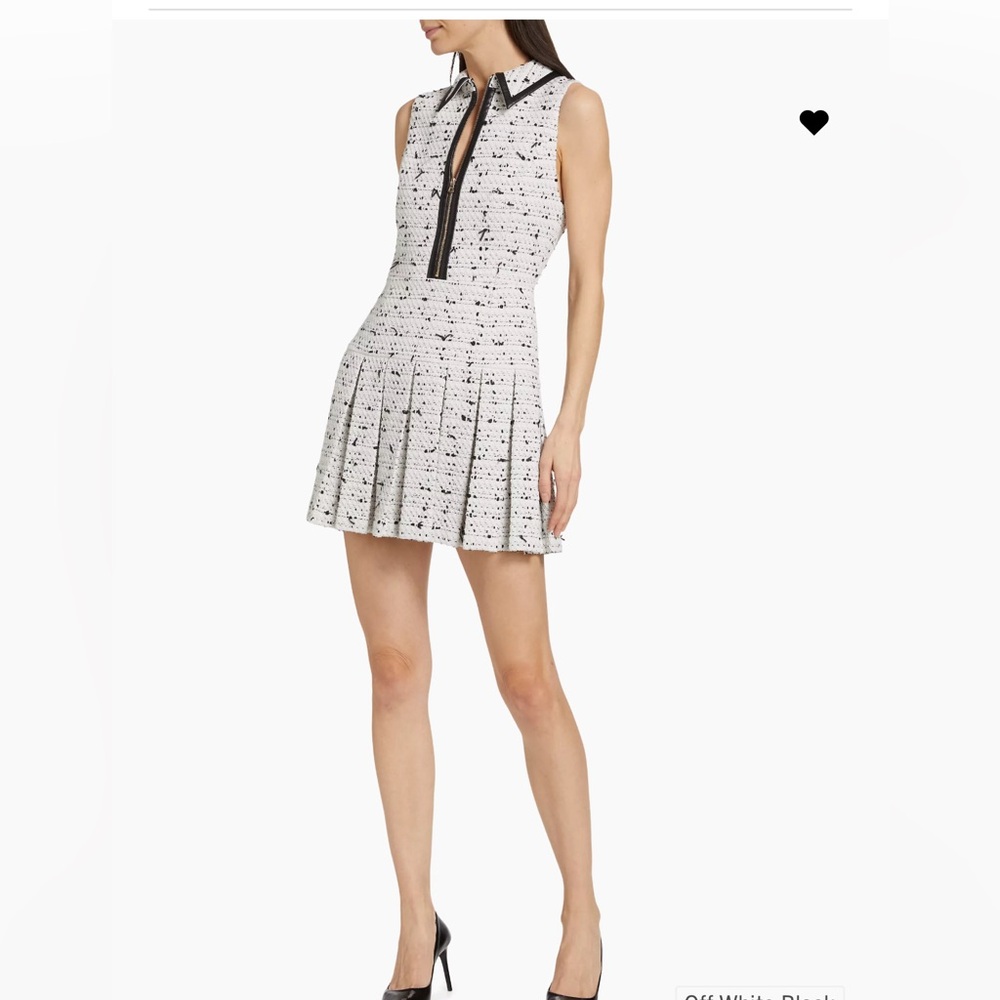 Ellis Tweed Pleated Minidress. NWOT
